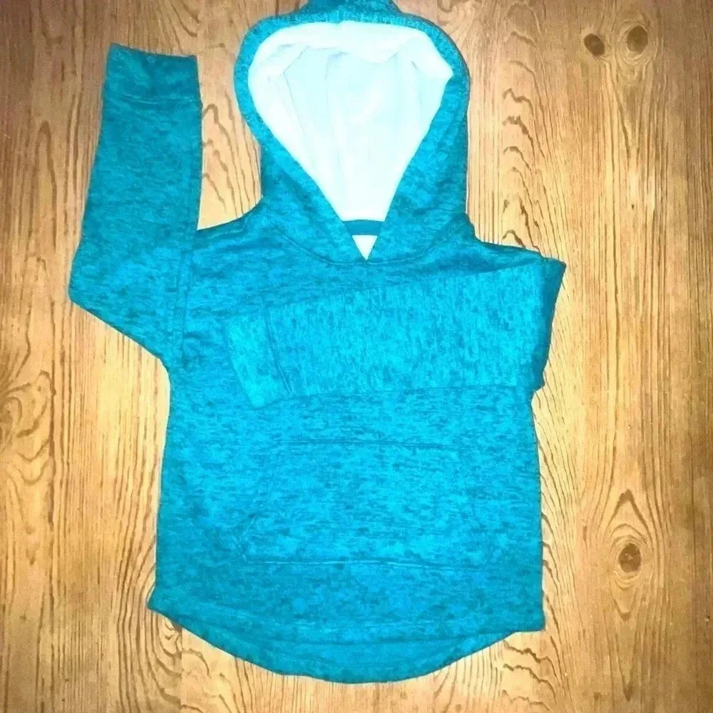 Girls size 7 teal hoodie